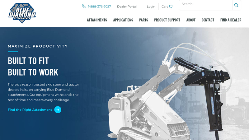 Skid Steer and Excavator Attachments | Blue Diamond Attachments