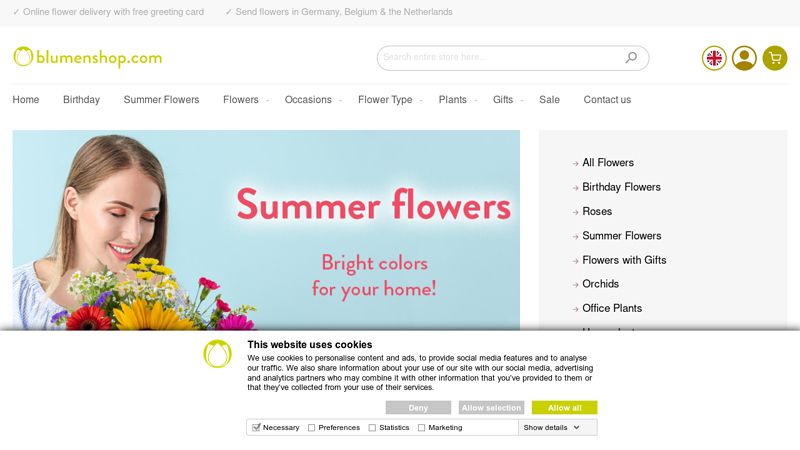 Send flowers ? Flower delivery with blumenshop.com