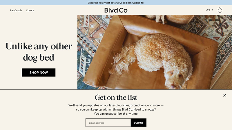Blvd Co - Customizable orthopedic foam dog sofas