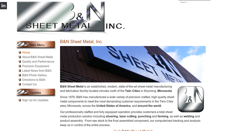 B&N Sheet Metal Fabrication Design Manufacturing Wyoming Twin Cities MN - B&N Sheet Metal