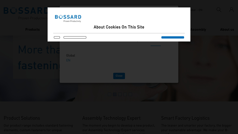 Bossard Group - Fasteners, Application Engineering, Smart Factory Logistics, C-Part management