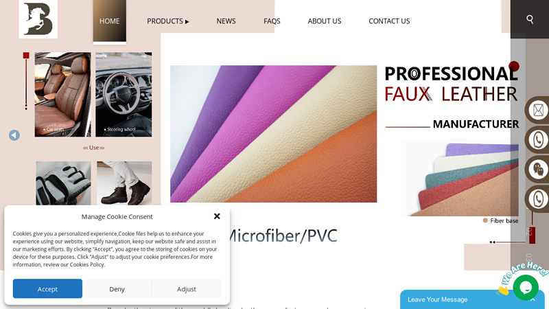 Vegan leather, Recycled leather, Synthetic leather manufacturer - BOZE Leather