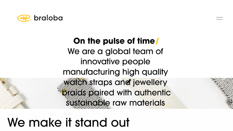 braloba - manufacturing high quality watch straps, watch bands, jewellery straps & wearables.