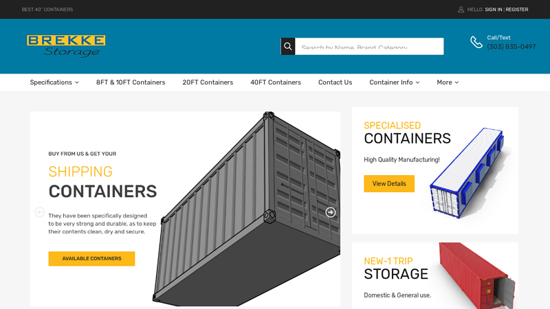 Top shipping container supplier | Brekke Storage