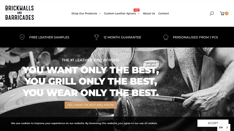 Brickwalls & Barricades - The #1 in Leather BBQ ApronsC Brickwalls and Barricades