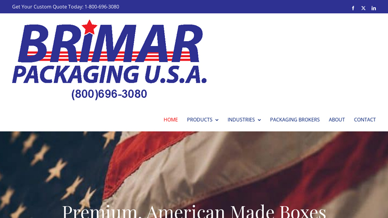 Brimar Packaging USA - American Made Boxes for US Manufacturers