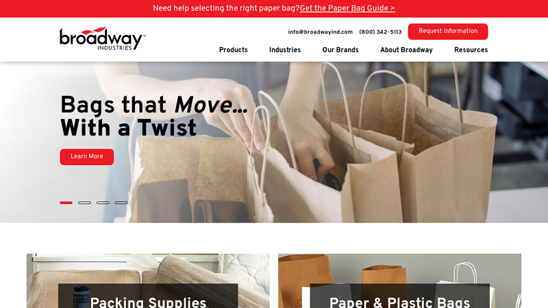 Innovative Packing Supplies and Paper & Plastic Bag Solutions from Broadway Industries
