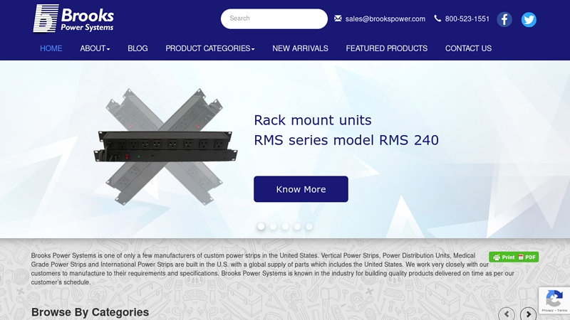 Home C Brooks Power Systems - custom power strips made in USA