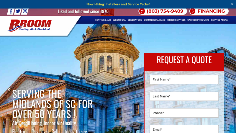 Broom Heating & Air Conditioning | Blythewood, SC | HVAC Company