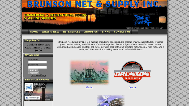Brunsonnet: Cast Nets, Sports Nets, Marine Nets, Industrial Nets, Net Manufacturer