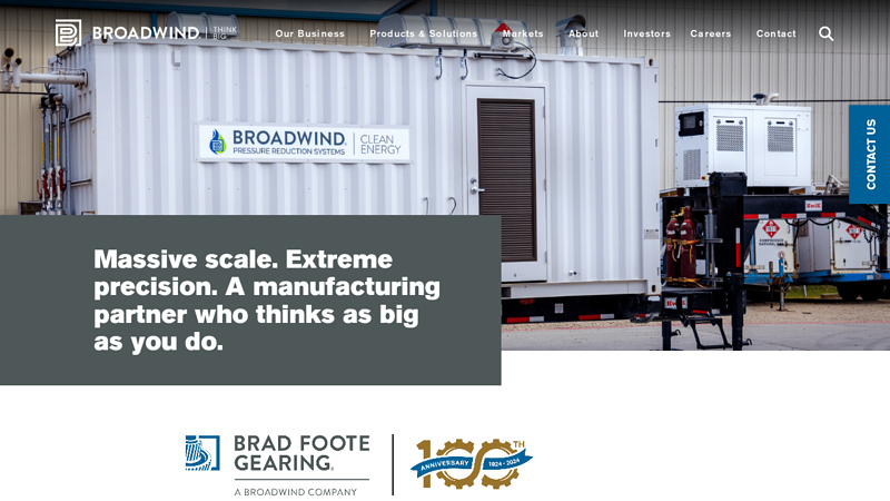 Heavy Fabrications, Gearing, Industrial Solutions | Broadwind. Think Big.
