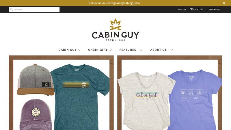 Cabin Guy Lifestyle Apparel, Sweatshirts, Hats, T-shirts, Accessories