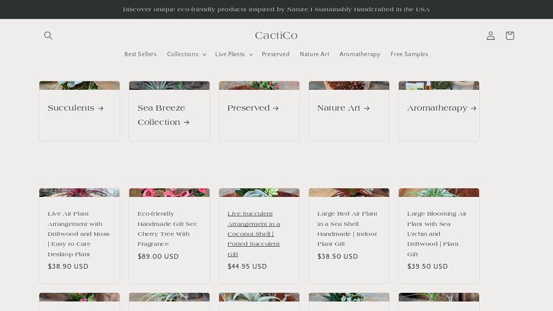 CactiCo ~ Unique Handcrafted Gifts Inspired by Nature| Handmade in USA