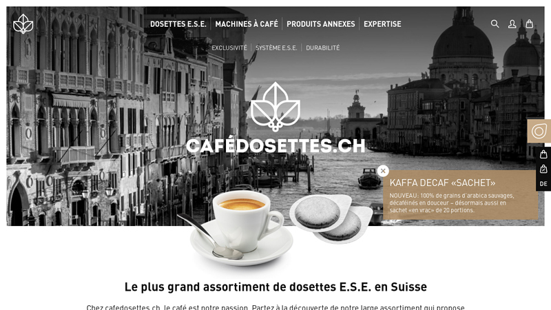 Cafdosettes.ch - Dosettes, pads, pods & cialde E.S.E. portions 44mm