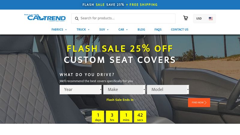 Custom Seat Covers. Best Custom-Fit Car/Truck Seat Covers. CalTrend.