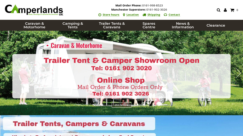 Tents | Trailer Tents | Camping Equipment | Caravan Accessories | Camperlands