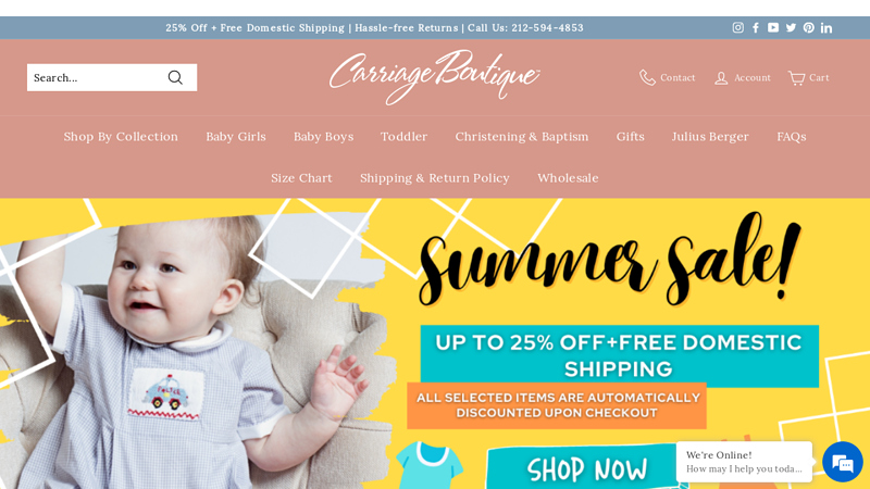 Baby Clothing - Boys and Girls Apparel - Boys Outfits - Girls Dresses C Carriage Boutique