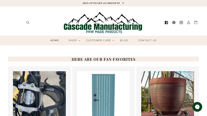 Cascade Manufacturing - Finely Crafted Metal Goods for Home and Garden