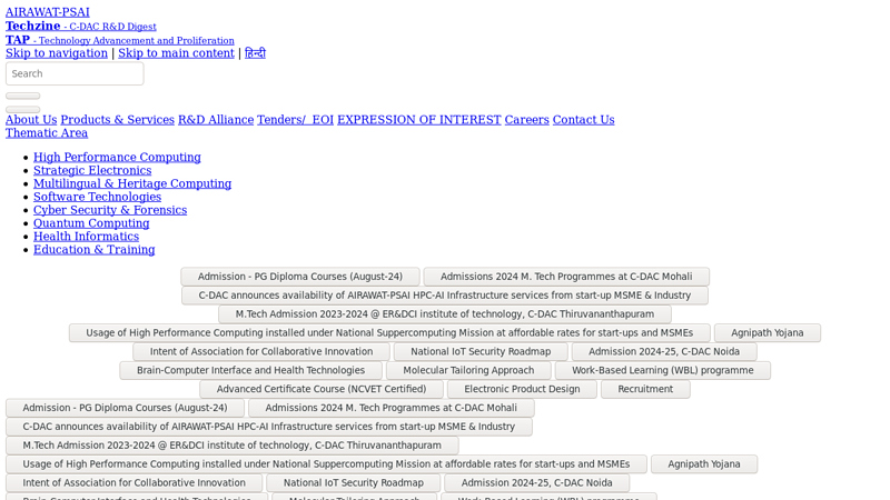 C-DAC: Centre for Development of Advanced Computing, India