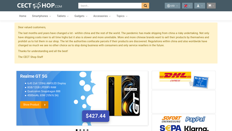 China Smartphones and Tablets | CECT-SHOP.com