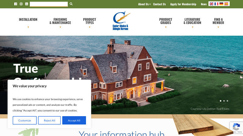 Cedar Shake & Shingle Bureau - Cedar Roofing & Sidewall Hub; Cedar Shake & Shingle Bureau - Cedar Roofing & Sidewall Hub