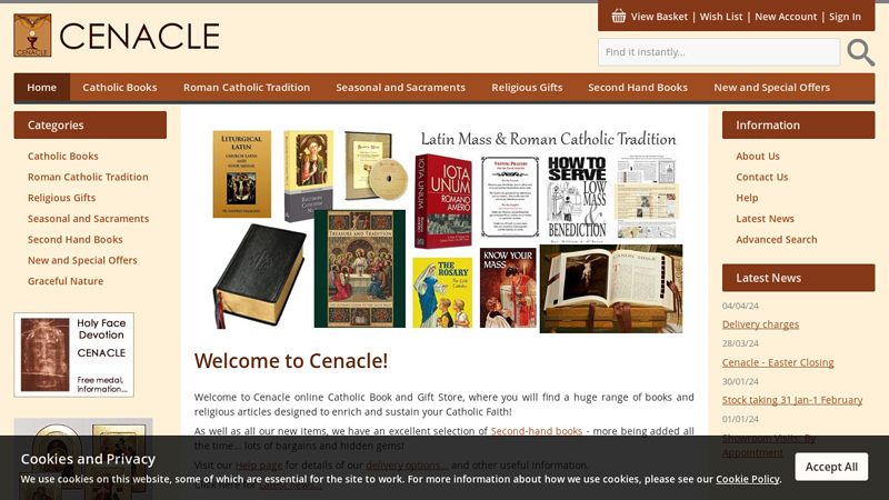 Cenacle Catholic Books and Gifts
