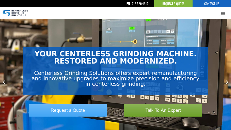 Centerless Grinding Solutions | Remanufacture, Upgrades & Parts