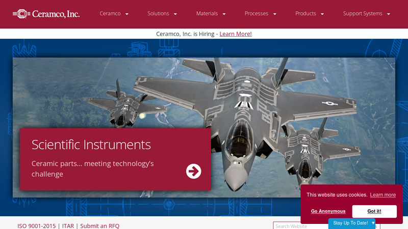 Ceramic Components, OEM Ceramic Parts, Technical Ceramics and Stock Ceramic Fasteners