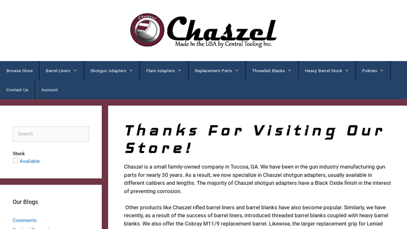 Chaszel - Shotgun Adapters, Barrel Liners and more https://chaszel.com