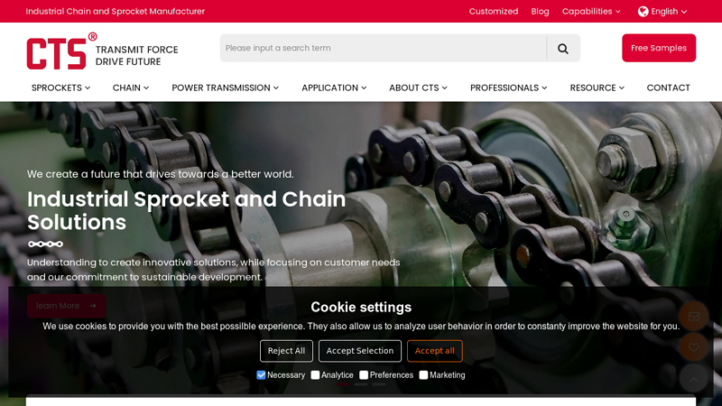Industrial Roller Chains & Sprockets Manufacturer | CTS Transmission