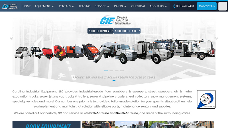 Carolina Industrial Equipment | Floor Scrubbers, Sweepers, Street Sweepers, Municipal & Specialty Equipment
