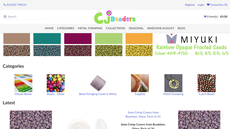 Online Bead Shop & Jewellery Making Supplies | CJ Beaders