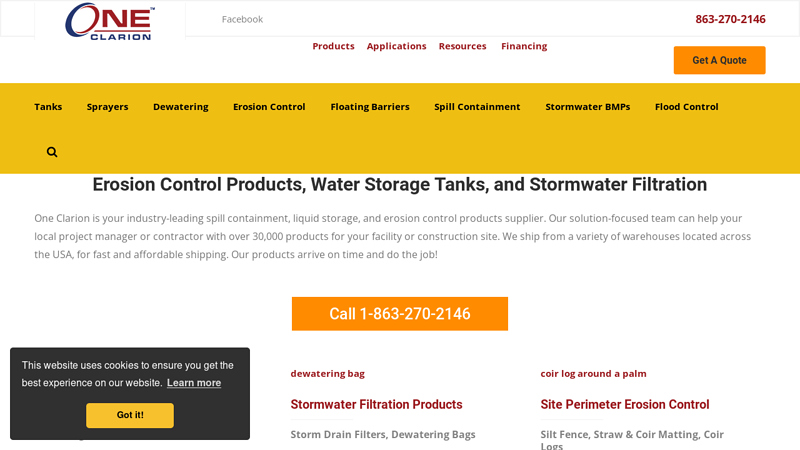 One Clarion | BMPS, Water Tanks, Erosion Control Products