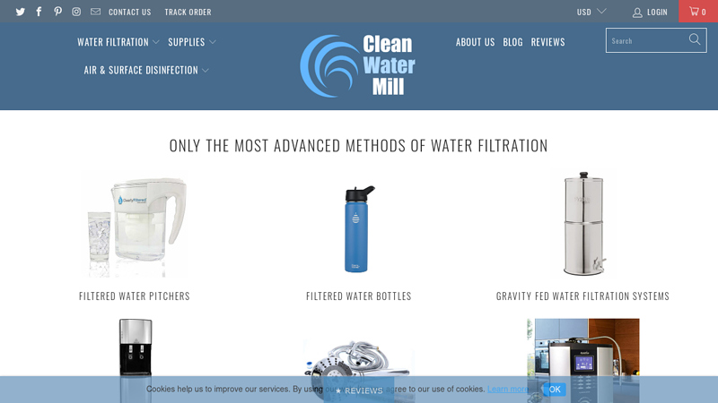 Clean Water Mill - Water Filtration, Garden Decor & Water Sports