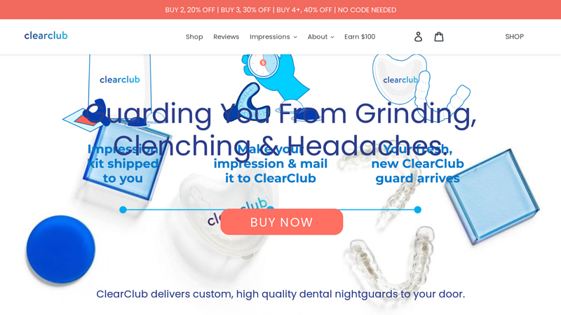Custom Night Guards from $95 | Stop Teeth Grinding C ClearClub