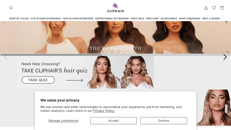 Clip In Hair Extensions, 100% Remy Human Hair | Cliphair? USA C Cliphair US
