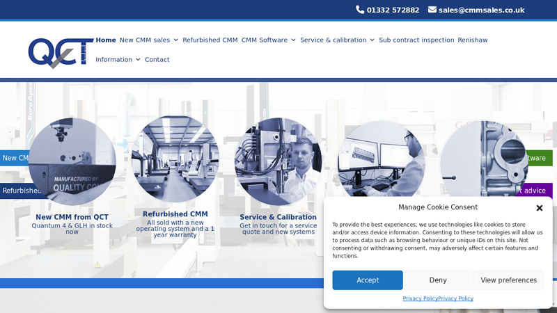 CMM sales from Quality Control Technology (measuring machines)