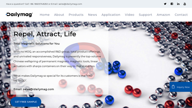 Magnet, NdFeB Magnet, Magnetic Assembly, Permanent Magnet, Linear Actuator, Sharps Container | Dailymag Technology