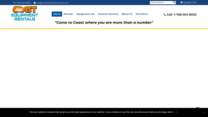 Coast Equipment & Tools Rentals | San Diego