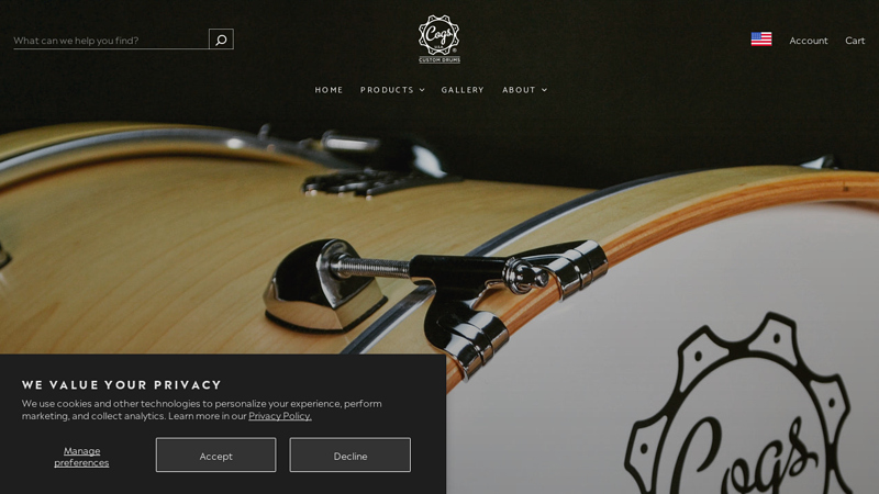 Cogs Custom Drums | Custom Drum Sets & Snare Drums | Las Vegas, NVC Cogs Custom Drums LLC