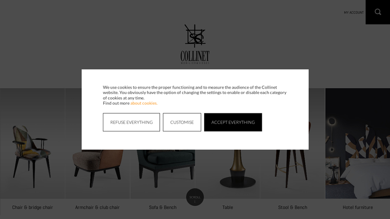 Creator of chairs & armchairs for hotels, restaurants | Collinet