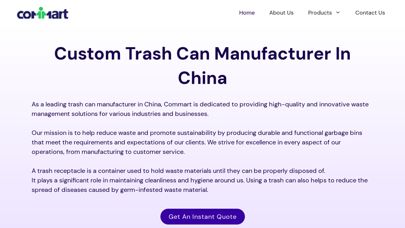 Custom Trash Can Manufacturer In China | CommartCN