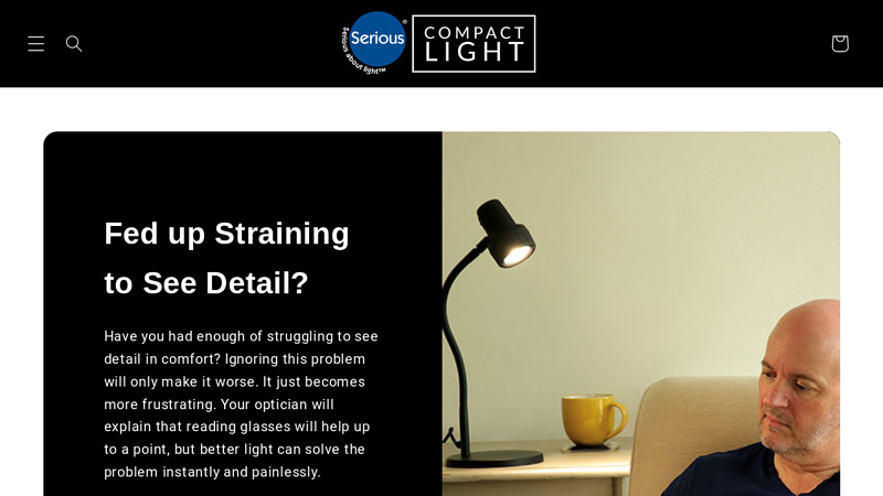 Compact Light | High Quality Reading Light For Home Office & Bedside