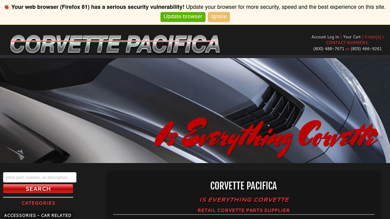 Corvette Pacifica | Corvette Parts & Accessories Store