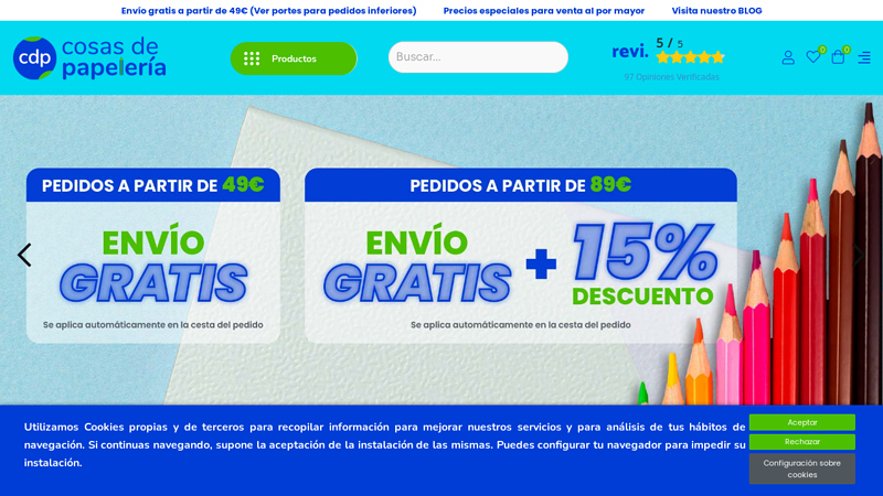 CosasDePapeleria.com: Papelera Online Con Envo Gratis