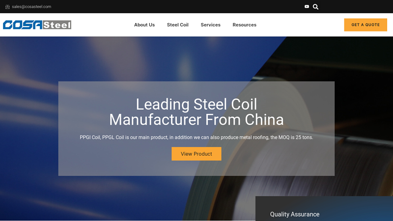 China PPGI Steel Coil Manufacturer - COSASTEEL