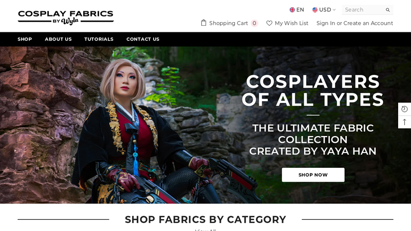 CosplayFabricsInternational.com | Special fabrics for cosplay designs C CosplayFabrics International