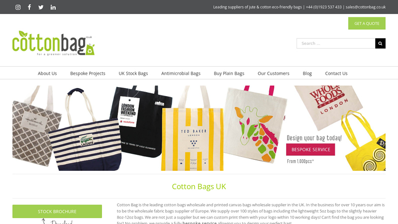 Wholesale Cotton Bags | Promotional Printing and Design