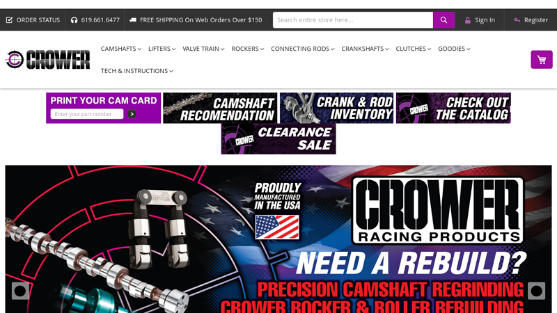Camshafts | Connecting Rods | Roller Lifters | Rockers | Crankshafts |
