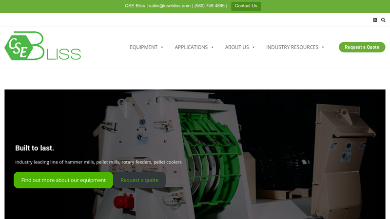 Hammer Mills, Feeders, Coolers and Parts - CSE Bliss Manufacturing